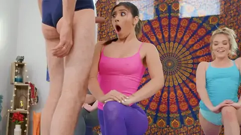 Brooklyn Gray enjoys yoga nearly as much as phat shafts