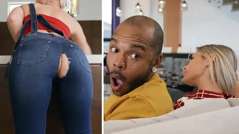 BIG BLACK COCK is ravaging curvy light-haired fuckslut in the kitchen