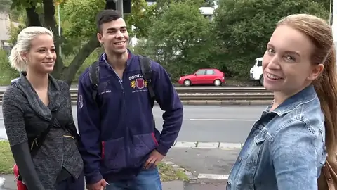 Czech sauna features one fellow and two nubile damsels